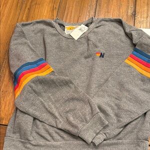 Aviator Nation unisex Large new with tags grey crewneck sweatshirt